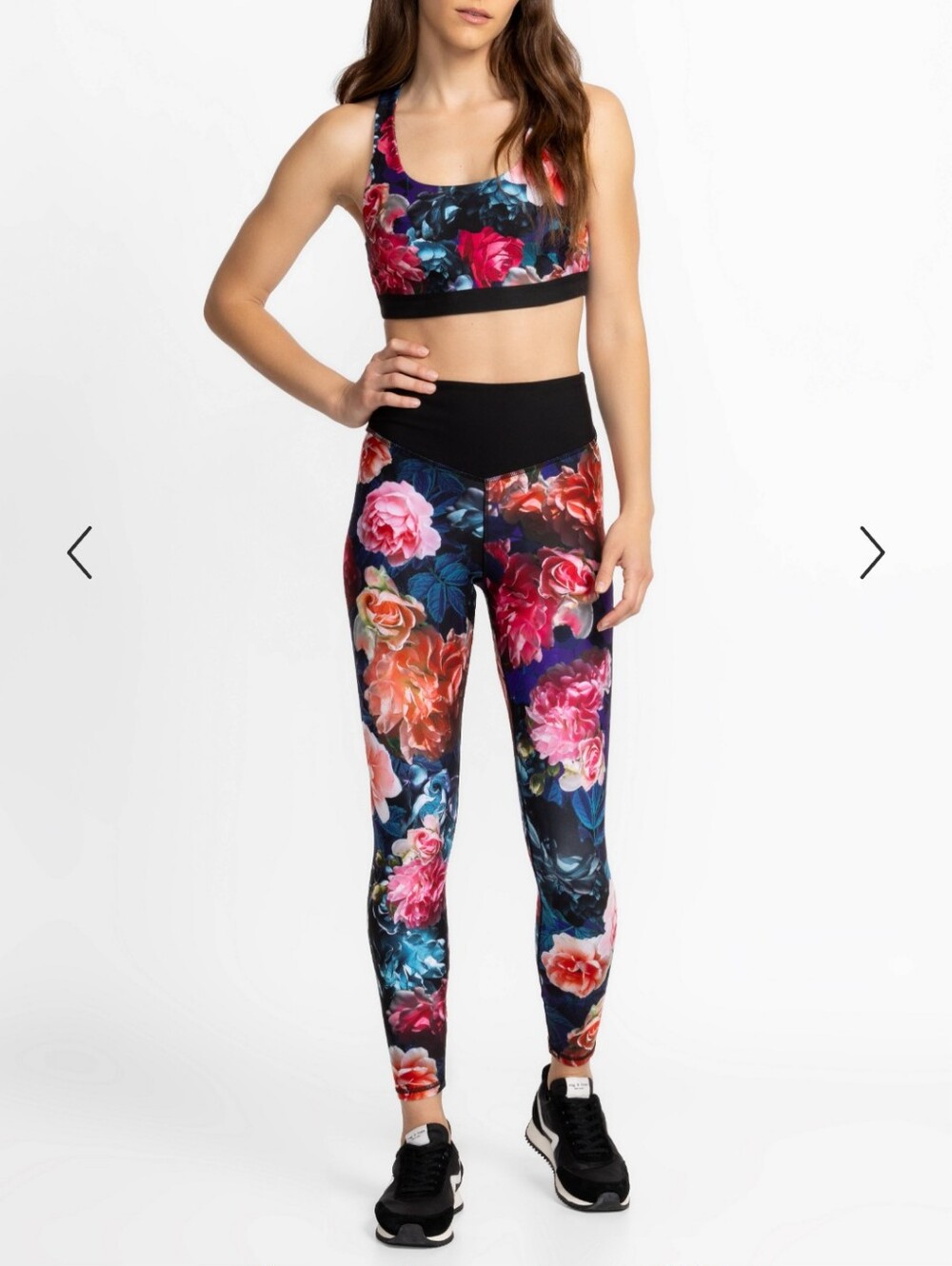 JOHNNY WAS | Bee Active V‑Yoke Legging Floral Rose 🌹